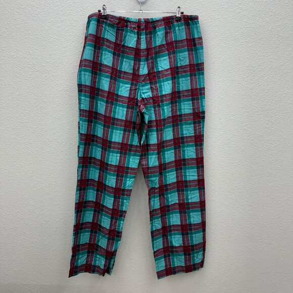 LL Bean Plaid Flannel Pajama Cotton Sleep Drawstring Pants 511651 Womens XL Tall - Picture 6 of 8